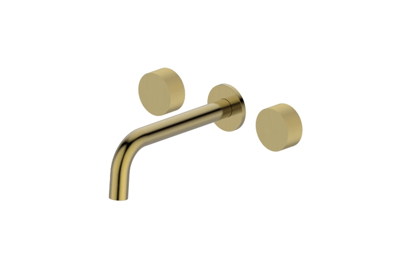 Matt Gold Wall Mixer With Spout Dell arte matt-gold-wall-mixer-with-spout-dell-arte