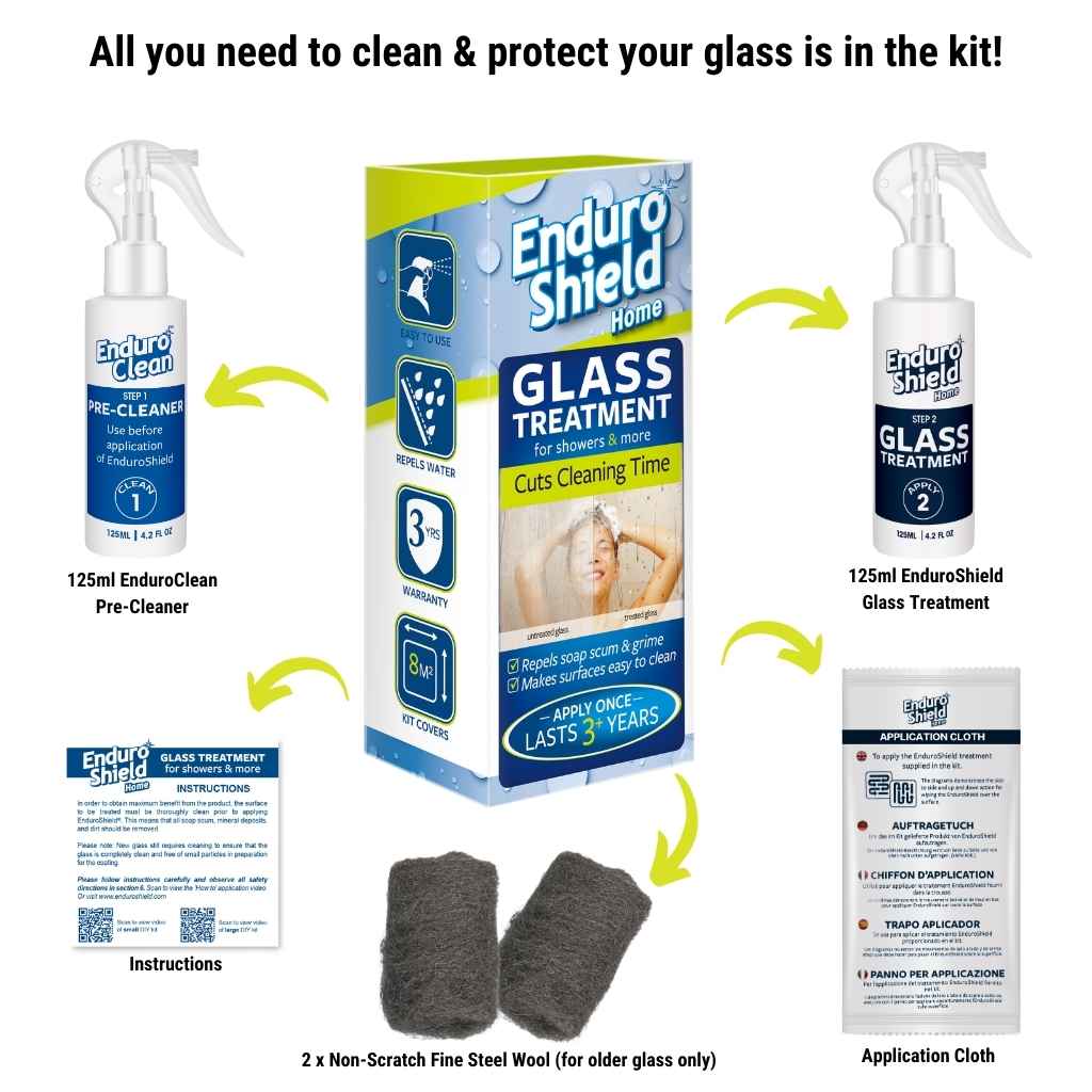 EnduroShield Glass Treatment – Keep Your Glass Sparkling Clean with Minimal Effort