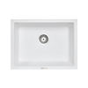 DA-Big Bowl white 610 x 457 x 205mm Carysil White Single Big Bowl Granite Kitchen/Laundry Sink Top/Flush/Under Mount