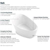 Veil Lithocast Gloss Freestanding Bath (8331A-0)