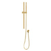 DA-BUYG2147-1.SH Round Brushed Yellow Gold Rail with Handheld Shower,Fixed Wall Connector Set